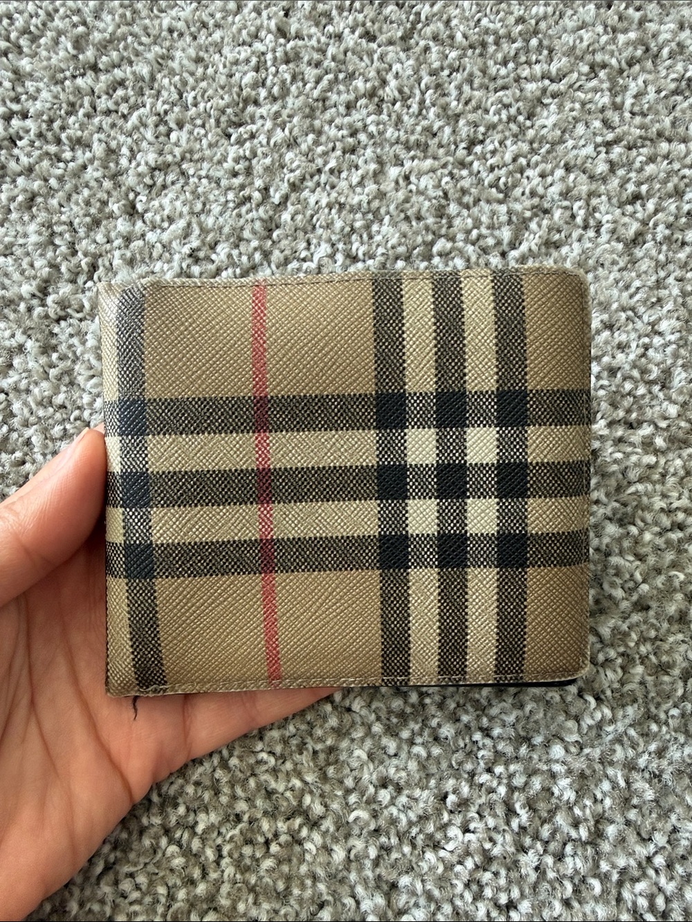 Burberry Classic Tan Plaid Bifold Wallet
